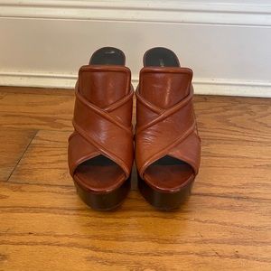 Saint Laurent high heel slip ons